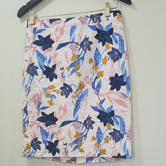 J. Crew Blue and Orange Pencil Skirt for Resort Wear - Picture 3 of 9